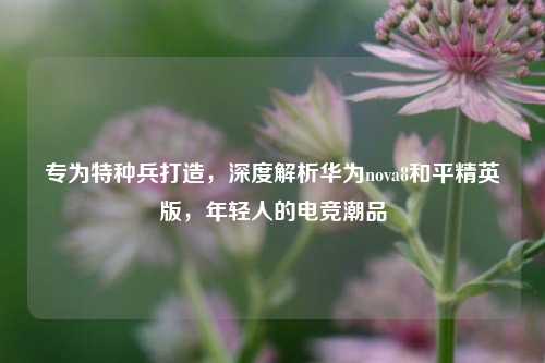 专为特种兵打造，深度解析华为nova8和平精英版，年轻人的电竞潮品