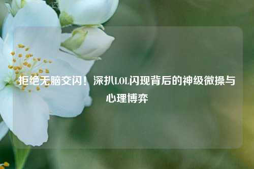 拒绝无脑交闪！深扒LOL闪现背后的神级微操与心理博弈