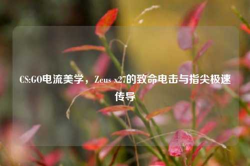 CS:GO电流美学，Zeus x27的致命电击与指尖极速传导