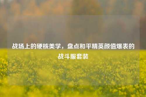 战场上的硬核美学，盘点和平精英颜值爆表的战斗服套装