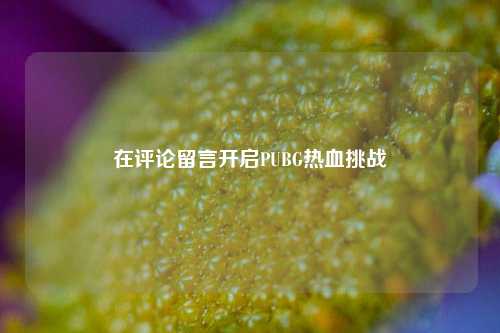 在评论留言开启PUBG热血挑战