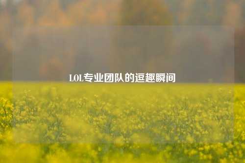 LOL专业团队的逗趣瞬间
