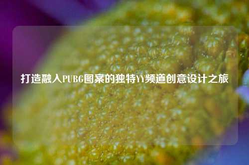 打造融入PUBG图案的独特YY频道创意设计之旅