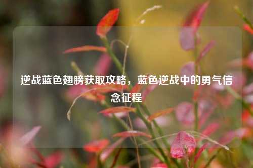 逆战蓝色翅膀获取攻略，蓝色逆战中的勇气信念征程