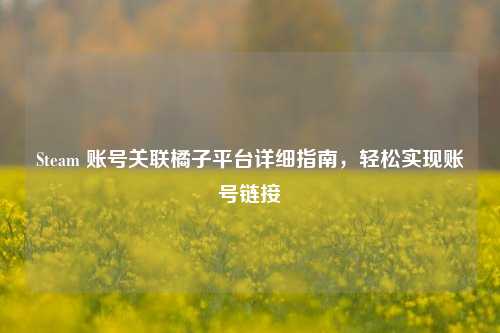 Steam 账号关联橘子平台详细指南，轻松实现账号链接
