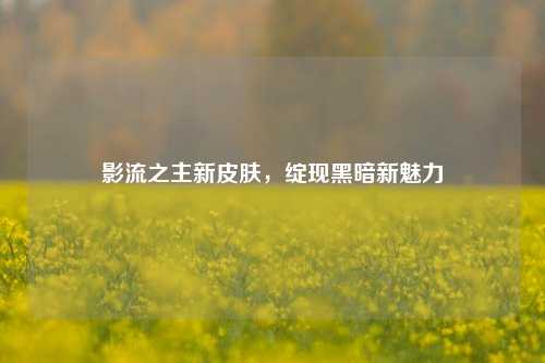 影流之主新皮肤，绽现黑暗新魅力