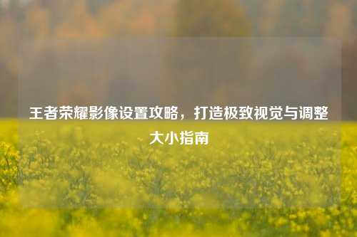 王者荣耀影像设置攻略，打造极致视觉与调整大小指南