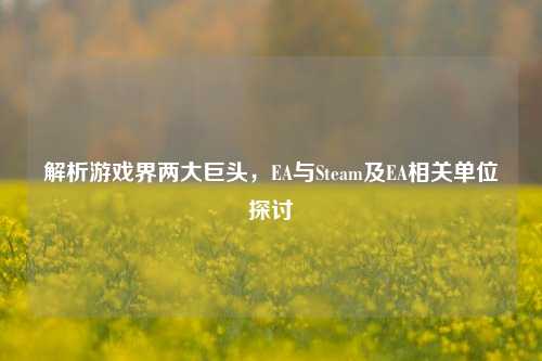 解析游戏界两大巨头，EA与Steam及EA相关单位探讨