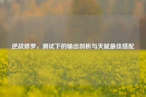 逆战修罗，测试下的输出剖析与天赋最佳搭配