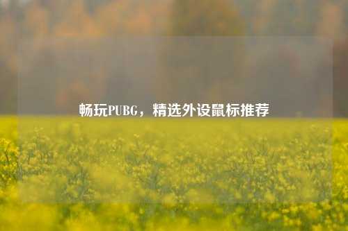 畅玩PUBG，精选外设鼠标推荐