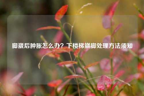 脚崴后肿胀怎么办？下楼梯崴脚处理方法须知