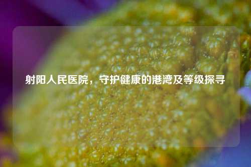 射阳人民医院，守护健康的港湾及等级探寻