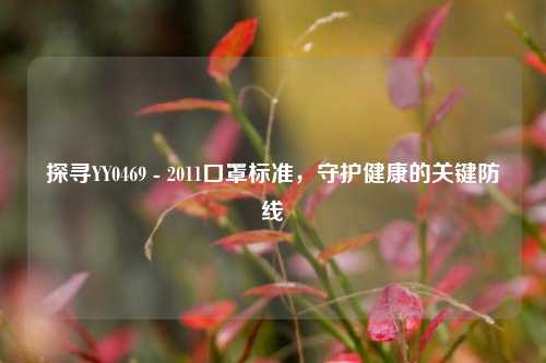 探寻YY0469 - 2011口罩标准，守护健康的关键防线