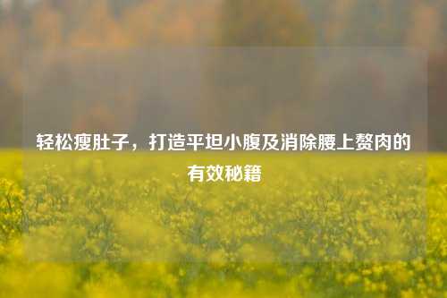 轻松瘦肚子，打造平坦小腹及消除腰上赘肉的有效秘籍