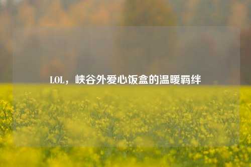 LOL，峡谷外爱心饭盒的温暖羁绊