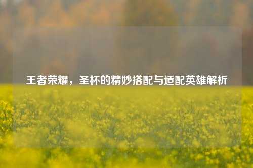 王者荣耀，圣杯的精妙搭配与适配英雄解析