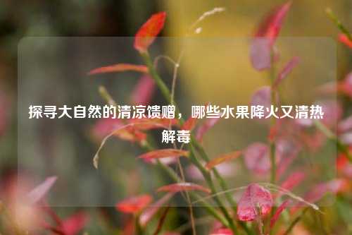 探寻大自然的清凉馈赠，哪些水果降火又清热解毒