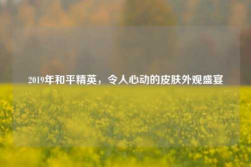 2019年和平精英，令人心动的皮肤外观盛宴