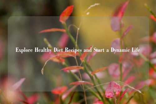 Explore Healthy Diet Recipes and Start a Dynamic Life