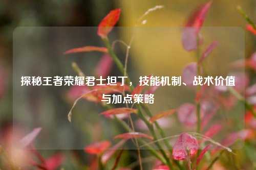探秘王者荣耀君士坦丁，技能机制、战术价值与加点策略