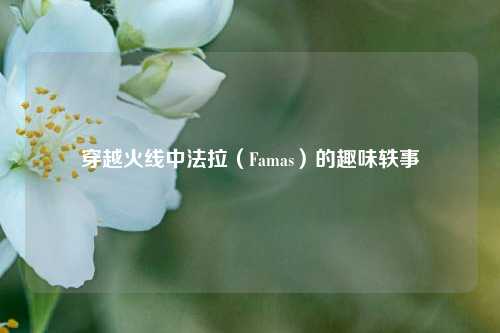 穿越火线中法拉（Famas）的趣味轶事