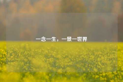 一念一生，一景一世界