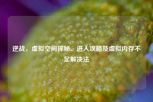 逆战，虚拟空间探秘、进入攻略及虚拟内存不足解决法