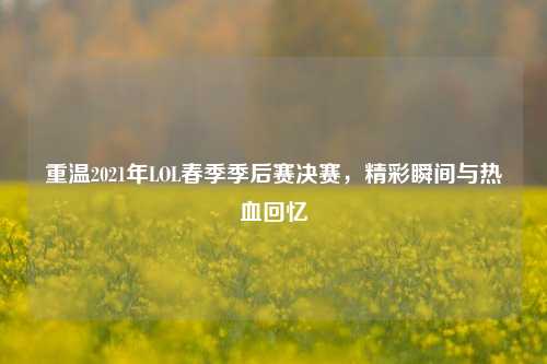重温2021年LOL春季季后赛决赛，精彩瞬间与热血回忆