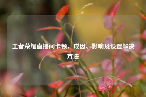 王者荣耀直播间卡顿，成因、影响及设置解决方法