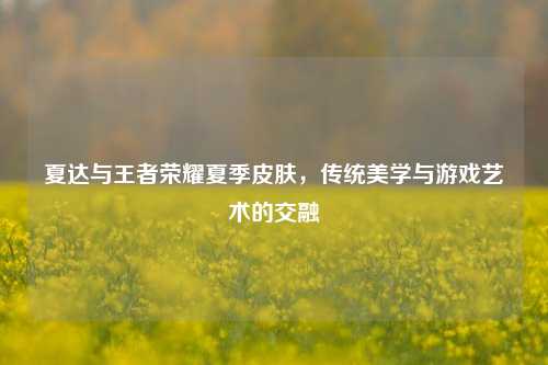 夏达与王者荣耀夏季皮肤，传统美学与游戏艺术的交融