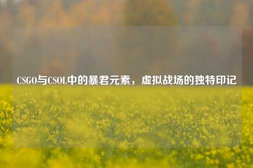 CSGO与CSOL中的暴君元素，虚拟战场的独特印记