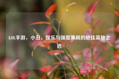LOL手游，小丑，娱乐与强度兼具的绝佳英雄之选