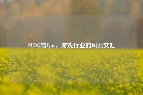 PUBG与Epic，游戏行业的风云交汇