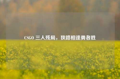 CSGO 三人残局，狭路相逢勇者胜