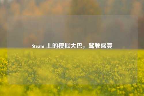 Steam 上的模拟大巴，驾驶盛宴